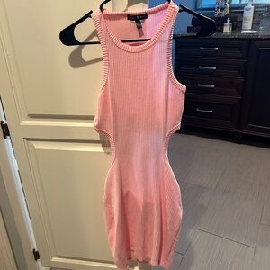 Light pink open back dress